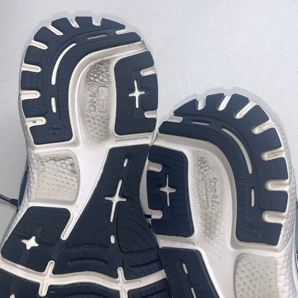 BROOKS Ghost 14 Women’s Running Shoes. Peacoat Yucca Navy. Size 9 NARROW (2A). - Picture 7 of 16